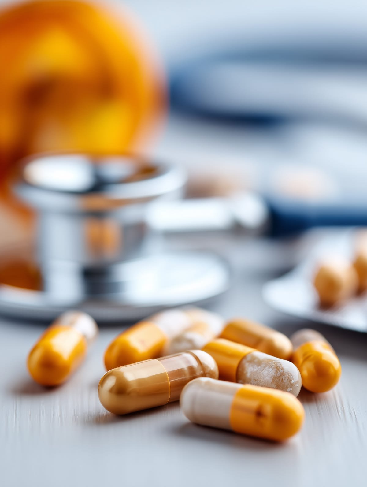 Capsules and supplements representing nutraceutical products